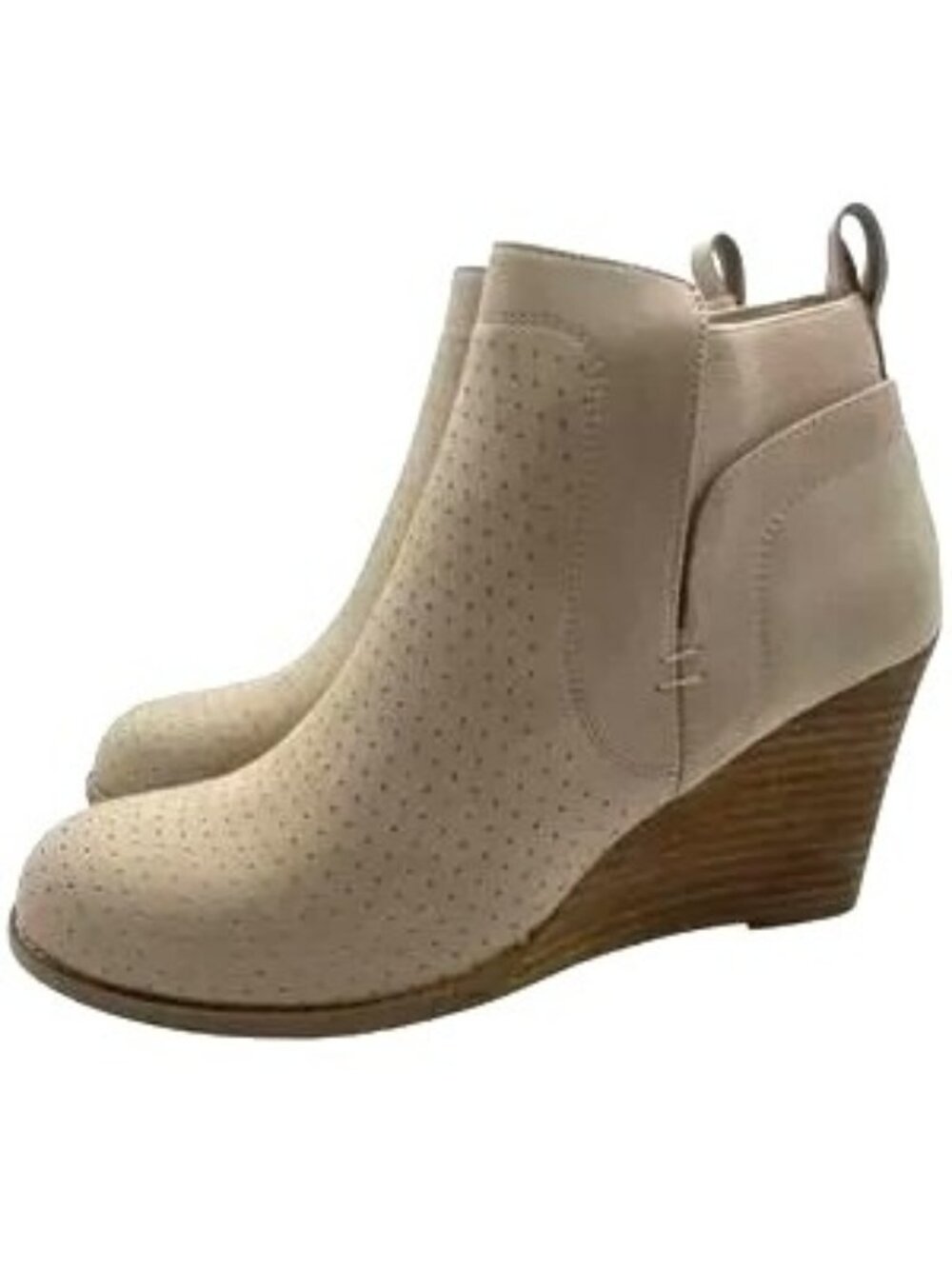 DV by Dolce Vita Women's Gerdy Bootie Beige Vegan Leather Size 7.5 NWT